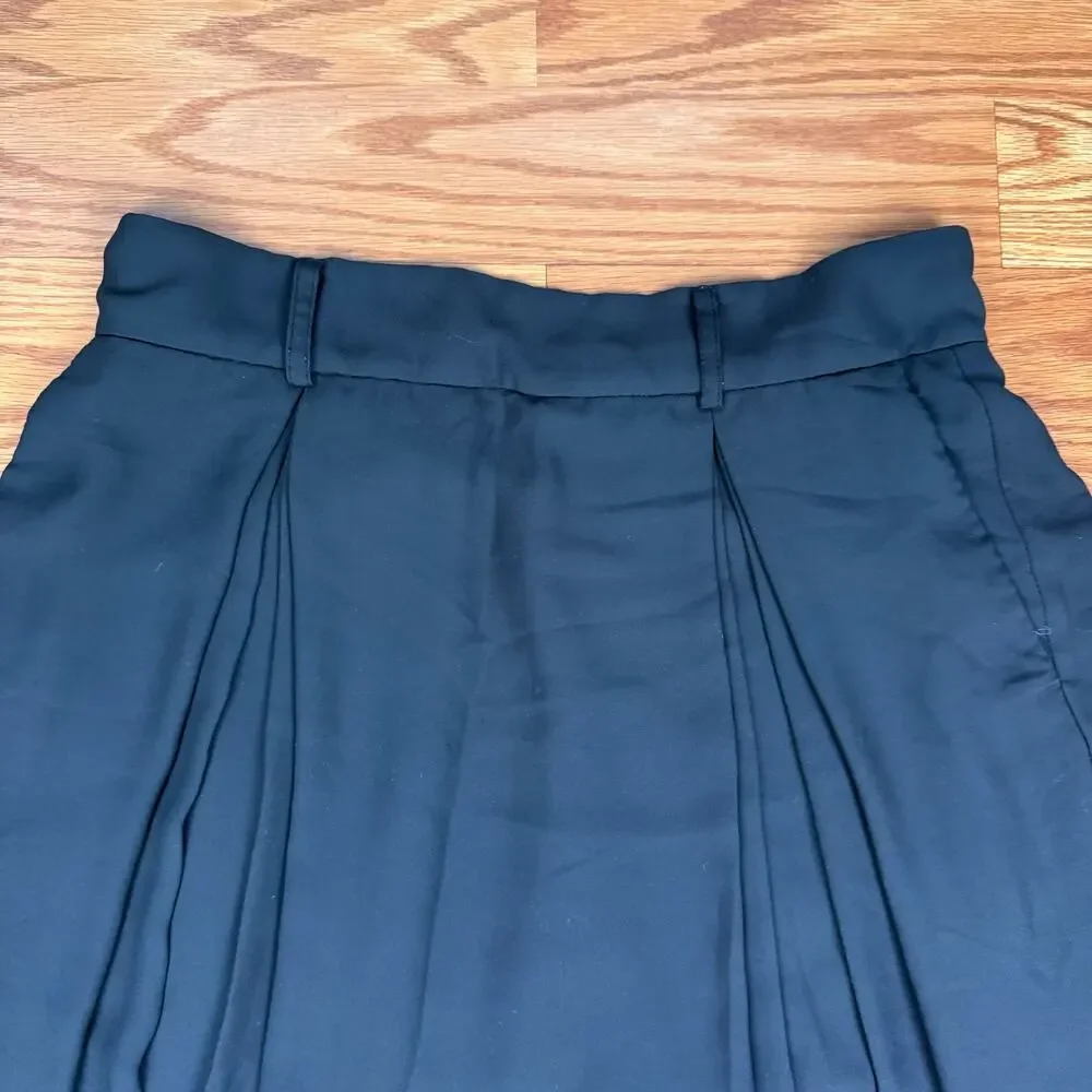 H&M Black Midi Bubble Hem Skirt Womens Sz 10
